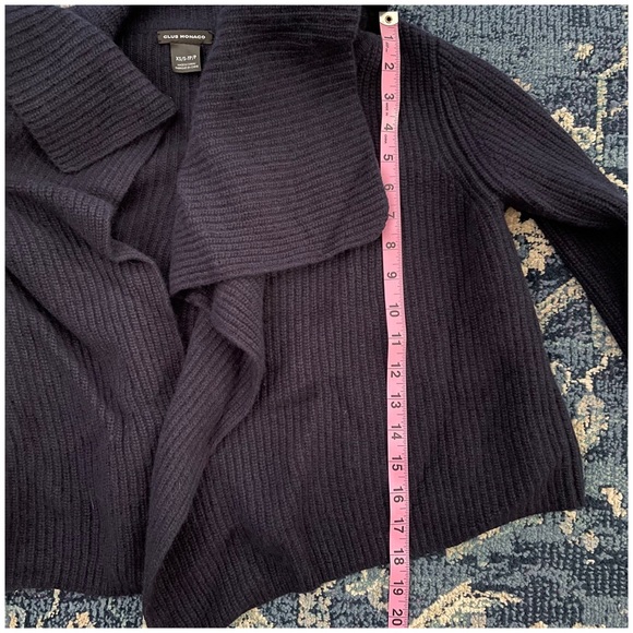 Club Monaco Wool/Cashmere Blend Cropped Open Cardigan XS - Picture 4 of 10